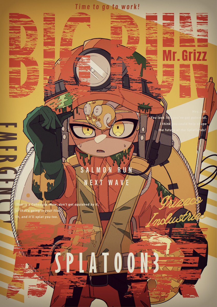 インクリング ,インクリング 「ビッグラン楽しみ#Splatoon3  #サーモンランNW 」|ぼちぼちのイラスト