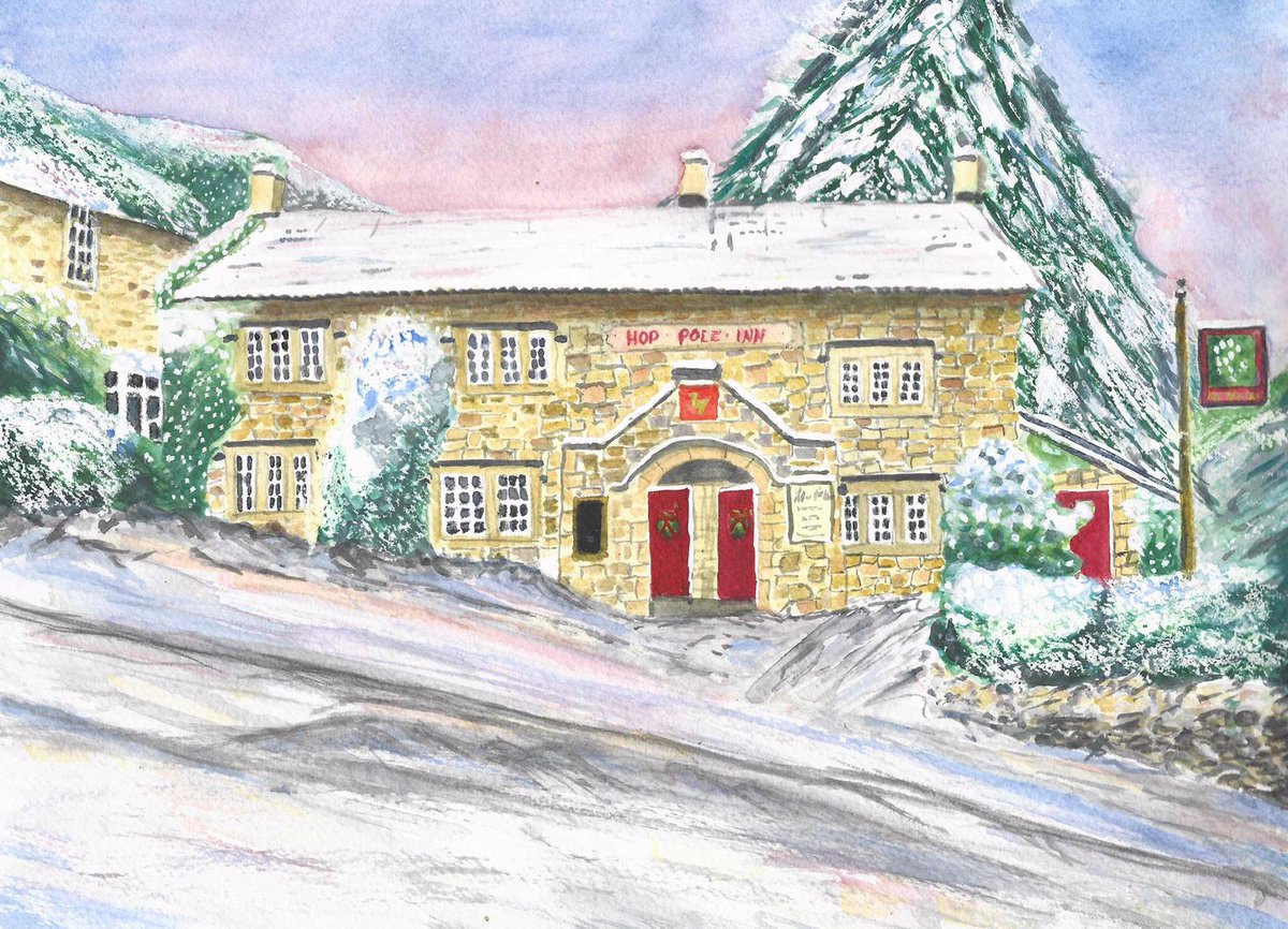 Meet our stallholders ahead of our Christmas Market on 1 Dec : Christmas cards &amp; paintings by local artist Denise Barnes denisebarnes.net #Bathartist #landscapepainting  #LimpleyStoke #Freshford #savethehoppole #Bath #communitypub #historicinn #Christmasmarket