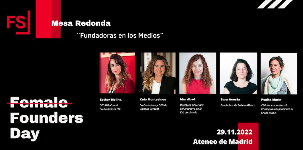 ➡️ Hoy se celebra el IV Female #FoundersDayMadrid. 🦄 @xelomontesinos participará en la mesa redonda 'Fundadoras en los Medios' a partir de las 12:40h. 🔗Puedes seguirlo en streaming aquí 👉🏻 youtu.be/LLBZIgO0s9Q @FemalestartupsL