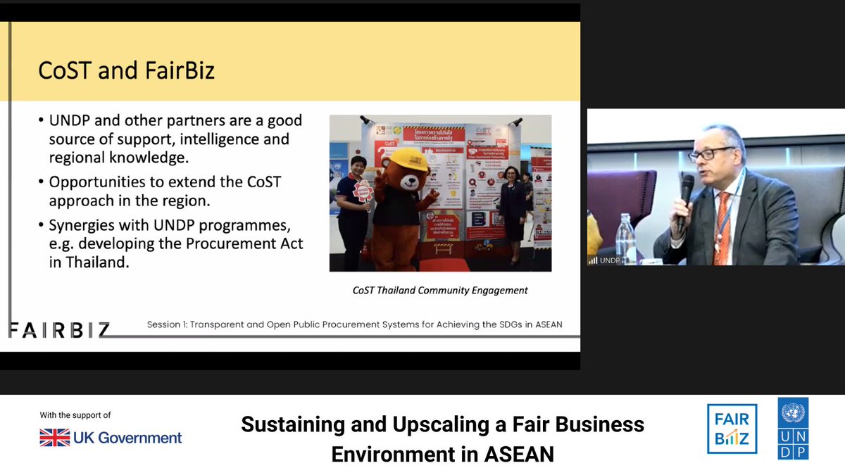 UNDPJINASEAN's tweet image. The Regional Event celebrated the achievements and took stock of lessons learned from #FairBiz 

Bright &amp;amp; bold stories from stakeholders and beneficiaries on how the anti-corruption project enhanced governance and biz operations, w/ generous support from @FCDOGovUK

#UKinASEAN