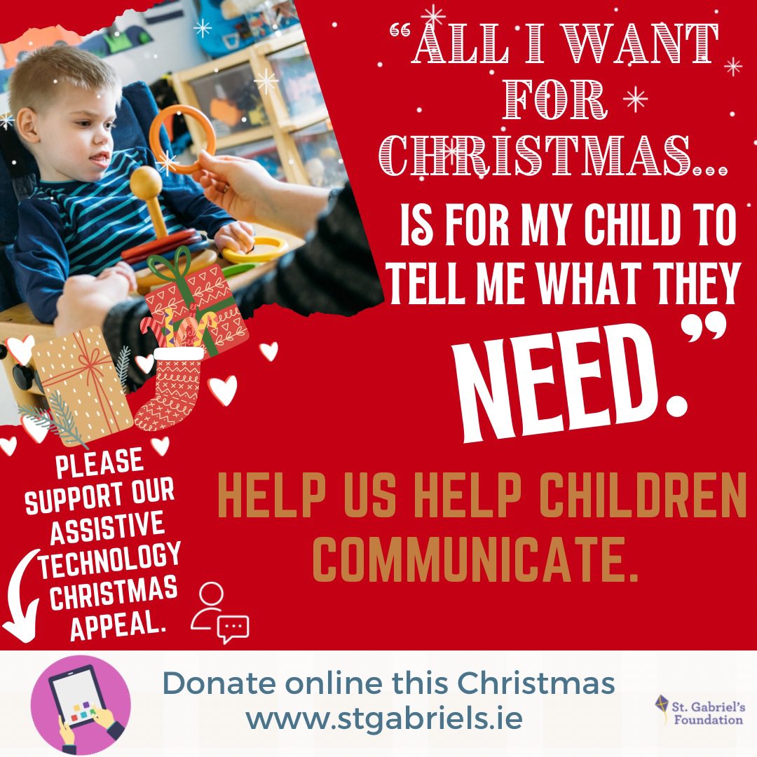 This #GivingTuesday2022 please support our Christmas appeal. st.gabriels.ie/donations #helpushelpchildrencommunicate #giveeveryday #christmasgiving #corporategiving