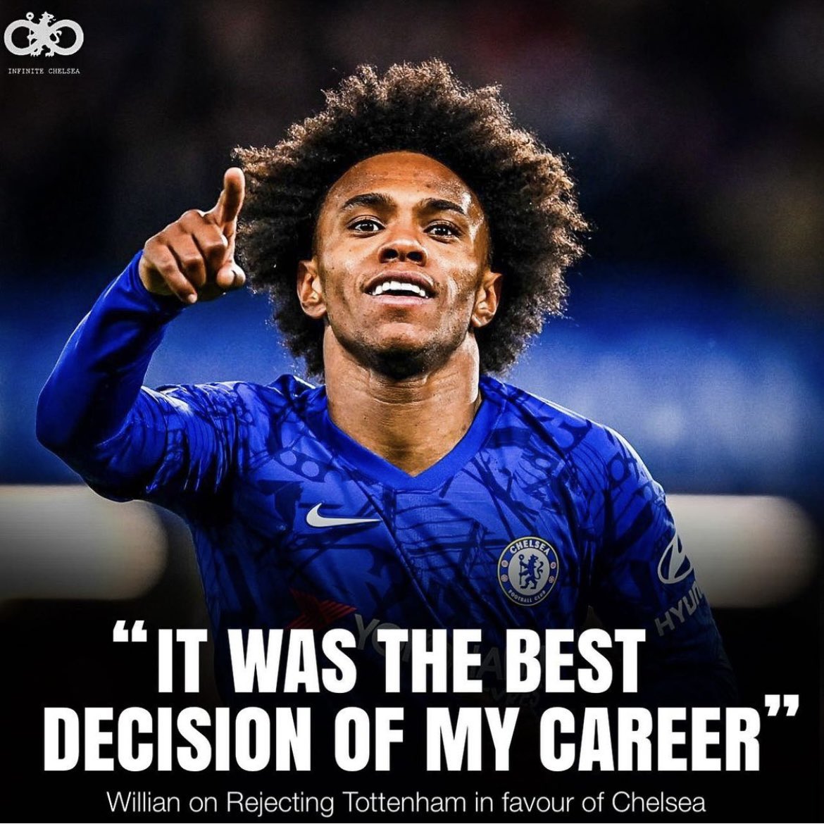 RT @FrankKhalidUK: Willian talking about the decision to join Chelsea instead of Spurs. https://t.co/aIAGp521kl