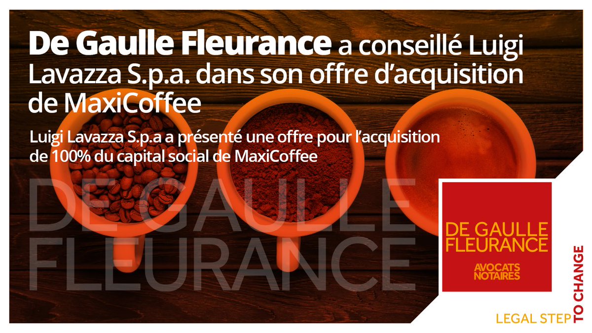 [Ils nous font confiance] <a href="/dgfla_group/">De Gaulle Fleurance</a>  𝗮 𝗰𝗼𝗻𝘀𝗲𝗶𝗹𝗹𝗲́ <a href="/lavazzagroup/">Lavazza Group</a> 𝗱𝗮𝗻𝘀 𝘀𝗼𝗻 𝗼𝗳𝗳𝗿𝗲 𝗱’𝗮𝗰𝗾𝘂𝗶𝘀𝗶𝘁𝗶𝗼𝗻 𝗱𝗲 <a href="/MaxiCoffee/">MaxiCoffee</a> ☕
👉 degaullefleurance.com/luigi-lavazza-…
