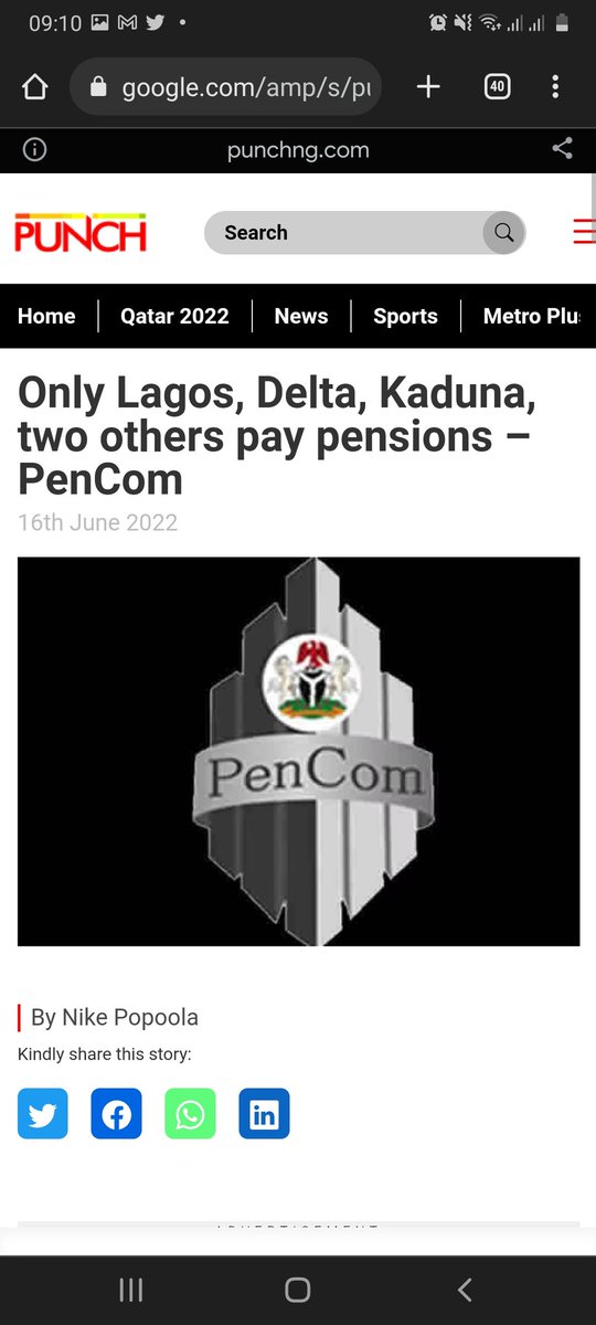S3G3bantu's tweet photo. Ignorance is no longer bliss.

Delta state is one of only four states that is up to date with regards to pension contributions and payments.

https://t.co/FXDUQGPZS0 https://t.co/siqFupdb4o