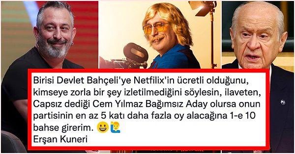 KomunistBiri34's tweet photo. Cem Yılmaz,    Devlet Bahçeli’ye 
Beyin yakan Muhteşem kapak ağzına 
sağlık 👏 https://t.co/cwemvIEyEf