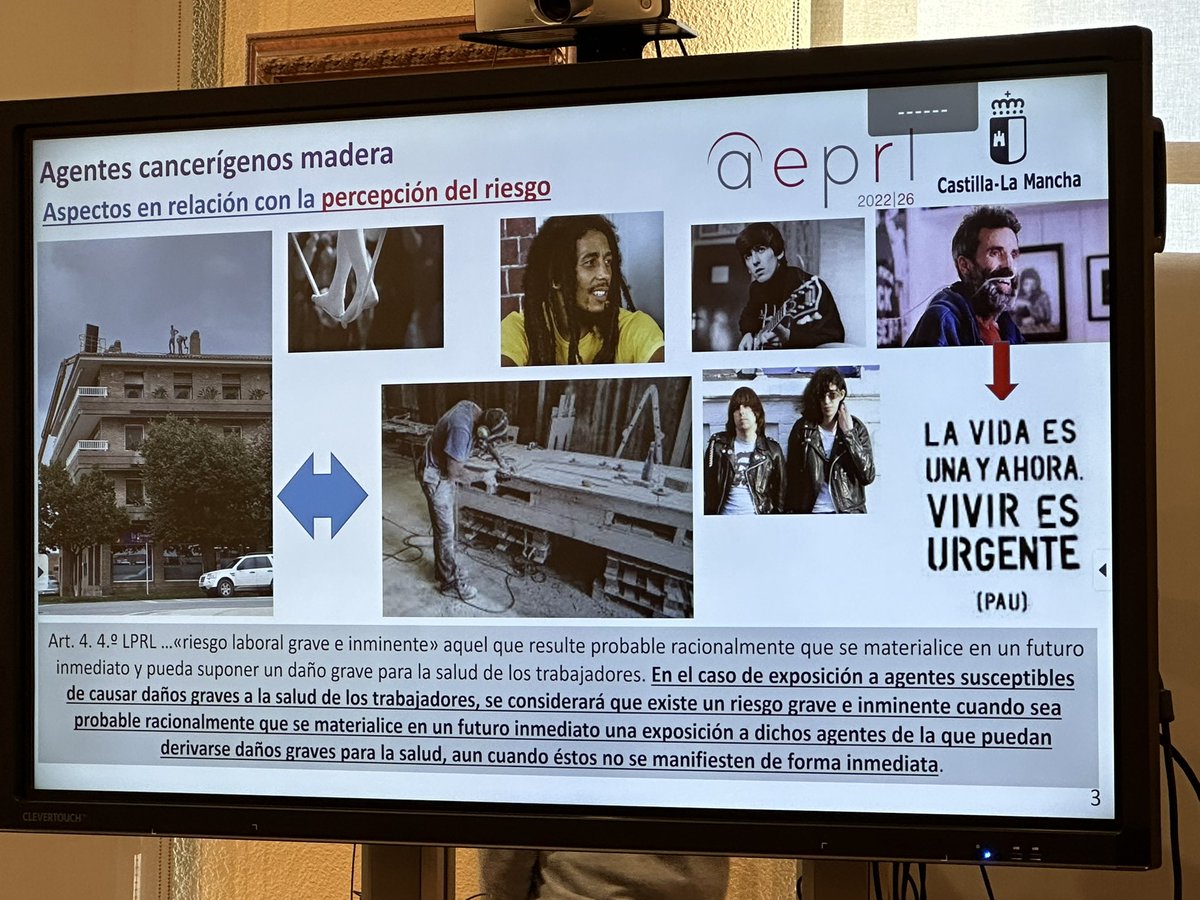 gcanavate's tweet photo. Vivir es urgente como dijo Pau Dones. En #PRL podemos decir que prevenir agentes #cancerigenos es urgente. @Europreven https://t.co/8p3Gnoj7Pt