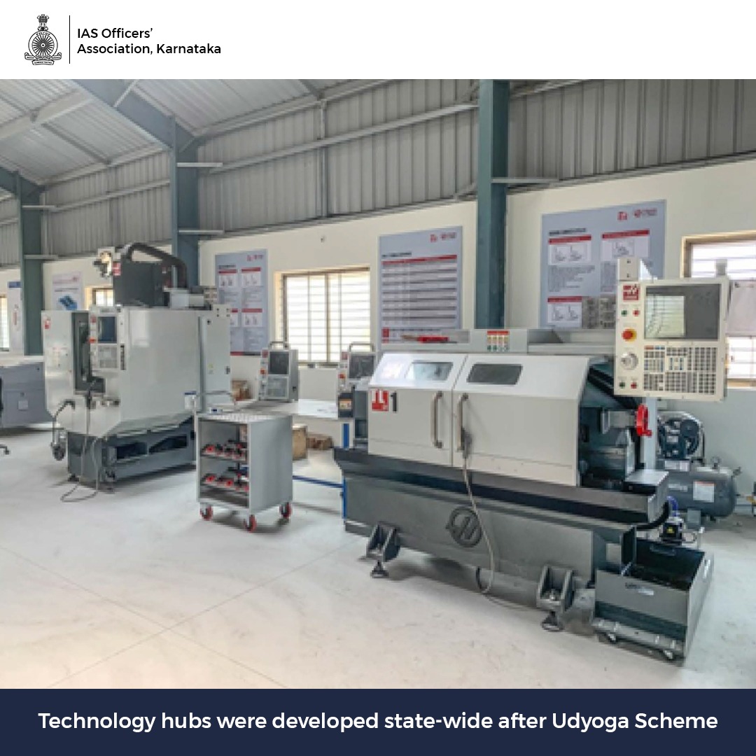 IASOAKarnataka's tweet image. #TechnologyHubs were created pan-#Karnataka to engage #MSMEs and #largeindustries for #innovation. The #UDYOGA scheme focuses on advanced technology areas such as additive manufacturing, automation, advanced manufacturing, and other key industries. 

@MSDESkillIndia @NSDCINDIA