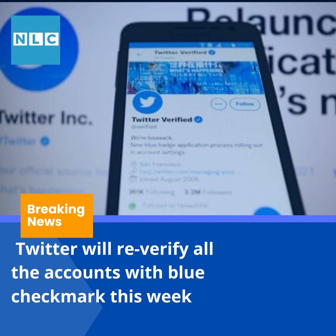 NLCnewsnetwork's tweet photo. Twitter verification update #twitter #twitterverified #socialmediaupdate
#bluetickverification https://t.co/fHkcf1RHvc