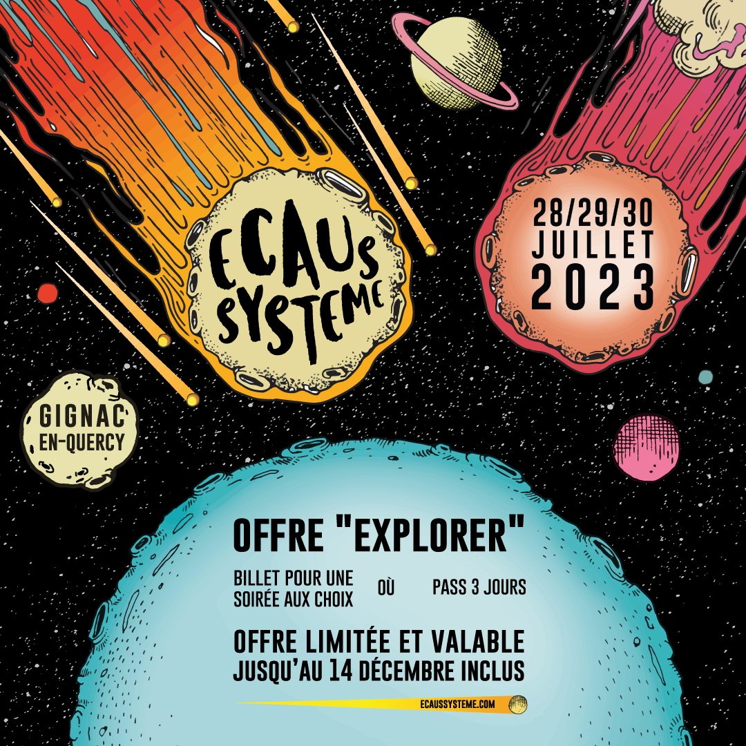 𝗢𝗳𝗳𝗿𝗲 "𝗘𝘅𝗽𝗹𝗼𝗿𝗲𝗿" :
1 billet valable pour l’une des soirées ou un pass 3 jours à prix exceptionnels.
ATTENTION offre limitée et valable jusqu’au 14 décembre inclus
Exclusivement sur ecaussysteme.com