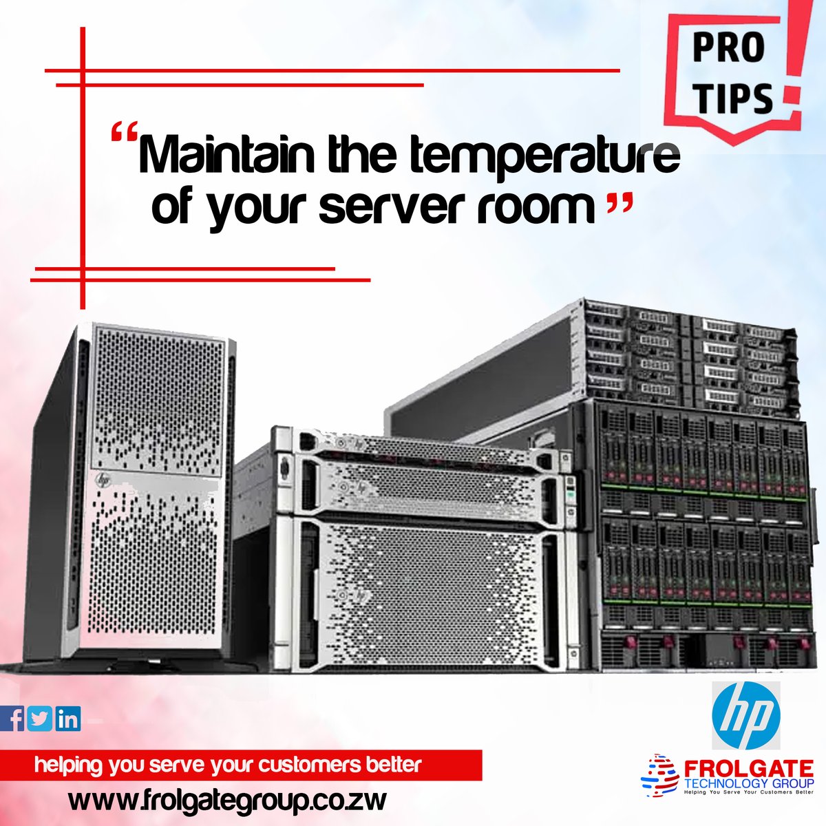 frolgatetech's tweet image. You should use a server monitoring system to keep track of your temperature and humidity logs. You can identify any issues on that front.  Identifying these problems can lead to finding a solution quickly. #servercaretips #hp #corecomputing