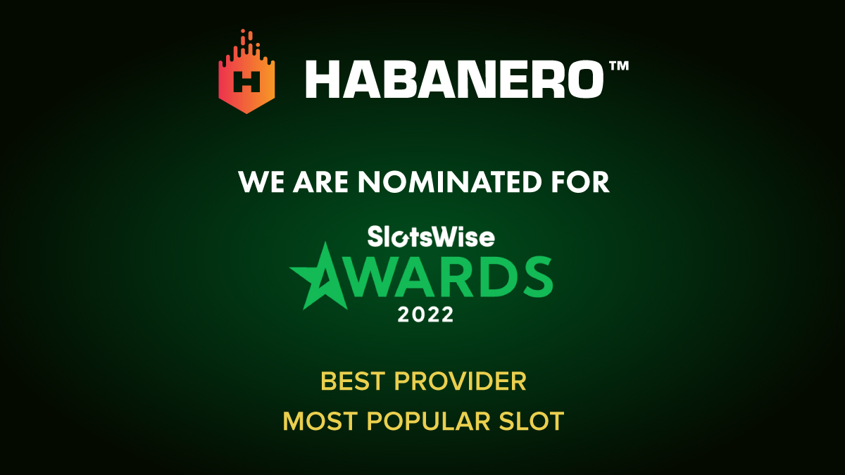 We’re happy to announce that Habanero is nominated for Best Provider &amp; Most Popular Slot for the SlotsWise Awards.

Contact us: sales.com

Vote for Habanero: 

