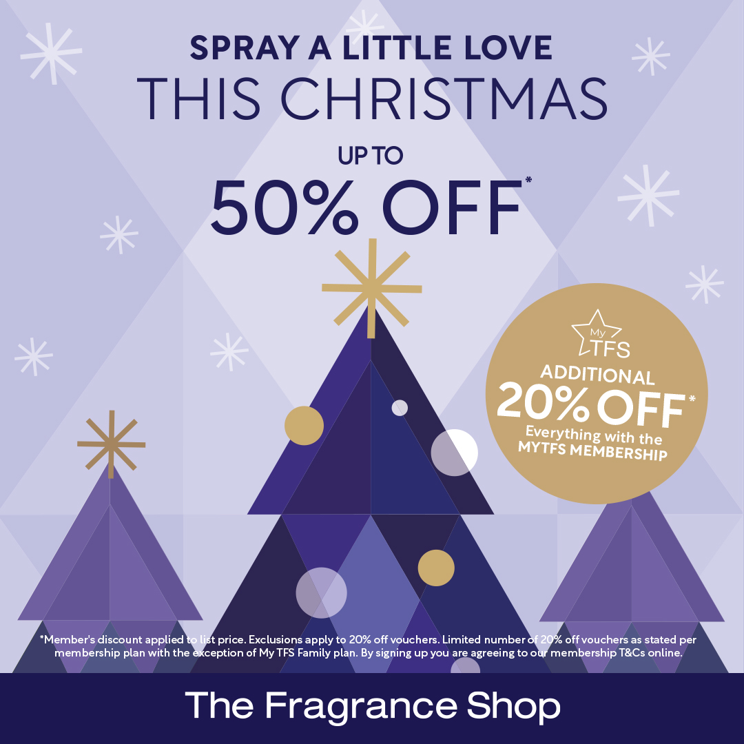 Experience Blackburn (@experiencebbn) on Twitter photo Find your perfect gift <a href="/FragranceShopUK/">The Fragrance Shop 💙</a> <a href="/Mall_Blackburn/">The Mall Blackburn</a> 🌸
Shop up to 50% off at The Fragrance Shop this Christmas, with an additional 20% off for MyTFS members! Find your perfect gift <a href="/FragranceShopUK/">The Fragrance Shop 💙</a> <a href="/Mall_Blackburn/">The Mall Blackburn</a> 🌸
Shop up to 50% off at The Fragrance Shop this Christmas, with an additional 20% off for MyTFS members!