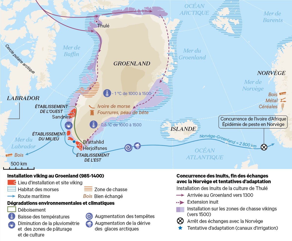 🌍#AtlasTerre Quel a été l'impact des changements climatiques sur la colonisation du Groenland par les vikings du Xe au XVe siècle ?

Une carte de l'Atlas historique de la Terre
lhistoire.fr/content/atlas-…