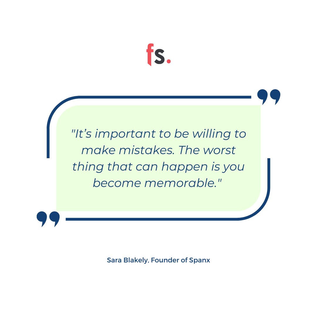 "It’s important to be willing to make mistakes. The worst thing that can happen is you become memorable."  – Sara Blakely, Founder of Spanx.

#startups #fintech #investment #growth #growthcapital #startup #scaleup #RDfunding #innovation #fundsquire #debt #equity #funding