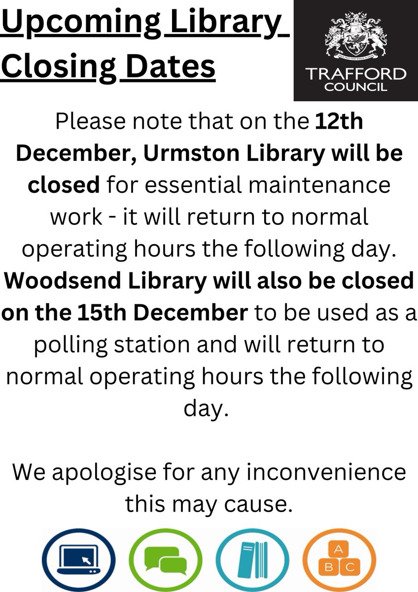 Trafford Council on Twitter "RT TraffLibraries We would like to