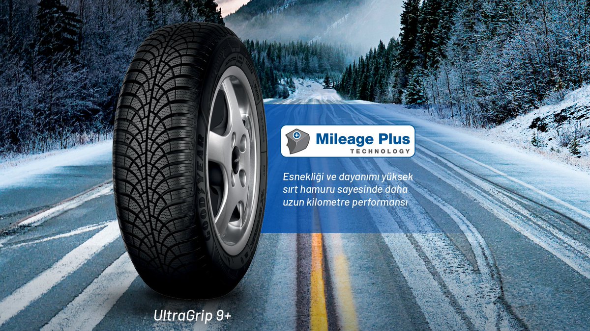 GoodyearTurkiye's tweet photo. Efsane kış lastiği serisi UltraGrip! 😎
UltraGrip 9+, Mileage Plus teknolojisi sayesinde dayanımı yüksek sırt hamuru ile daha uzun kilometre perfromansı sunar. 💪🏼
#Goodyear #MileagePlus #UltraGrip #UltraGrip9Plus https://t.co/BD1Pj9g6wE