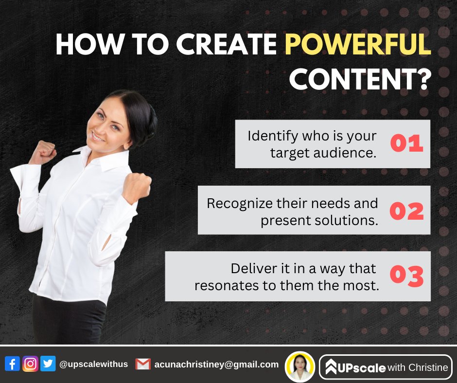 upscalewithus's tweet photo. Content is the core of your campaigns! 💡

It is your bridge to building trust and connection with your audience. However, only valuable content matters. 

Share with us in the comment section your insights about this post. 📌

#UpscaleWithChristine #ContentMarketing #Marketing https://t.co/ILir7COx0Q