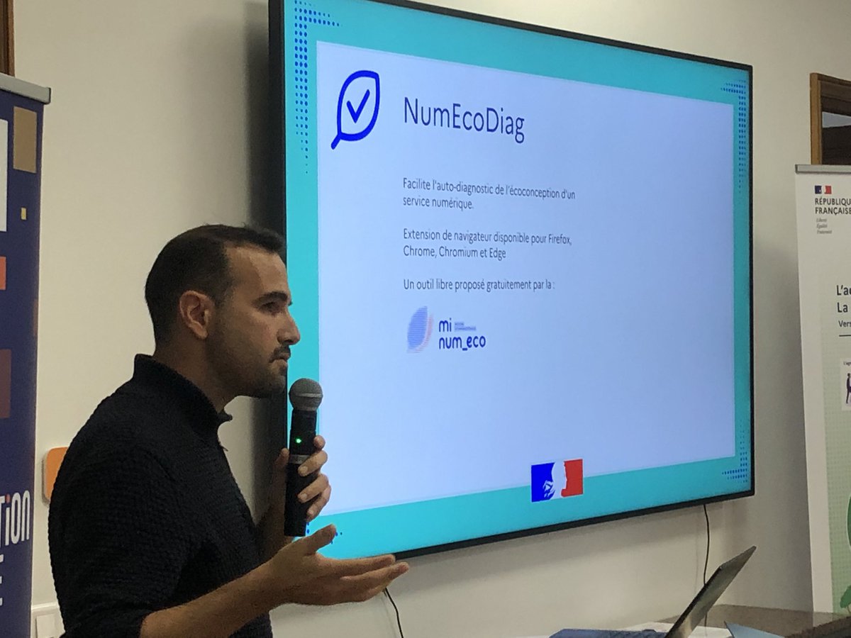 Christophe_Cl's tweet photo. Autre annonce du 29/11/2022 : l’outil #NumEcoDiag qui permet de réaliser une auto-évaluation de conformité #RGESN
Co-développé par Julien Wilhelm de @Temesis, format libre en extension navigateur #Chrome et #Firefox
.
#RGESN #écoconception #ecoconceptionnumerique #numérique https://t.co/eRR8f4NuFJ
