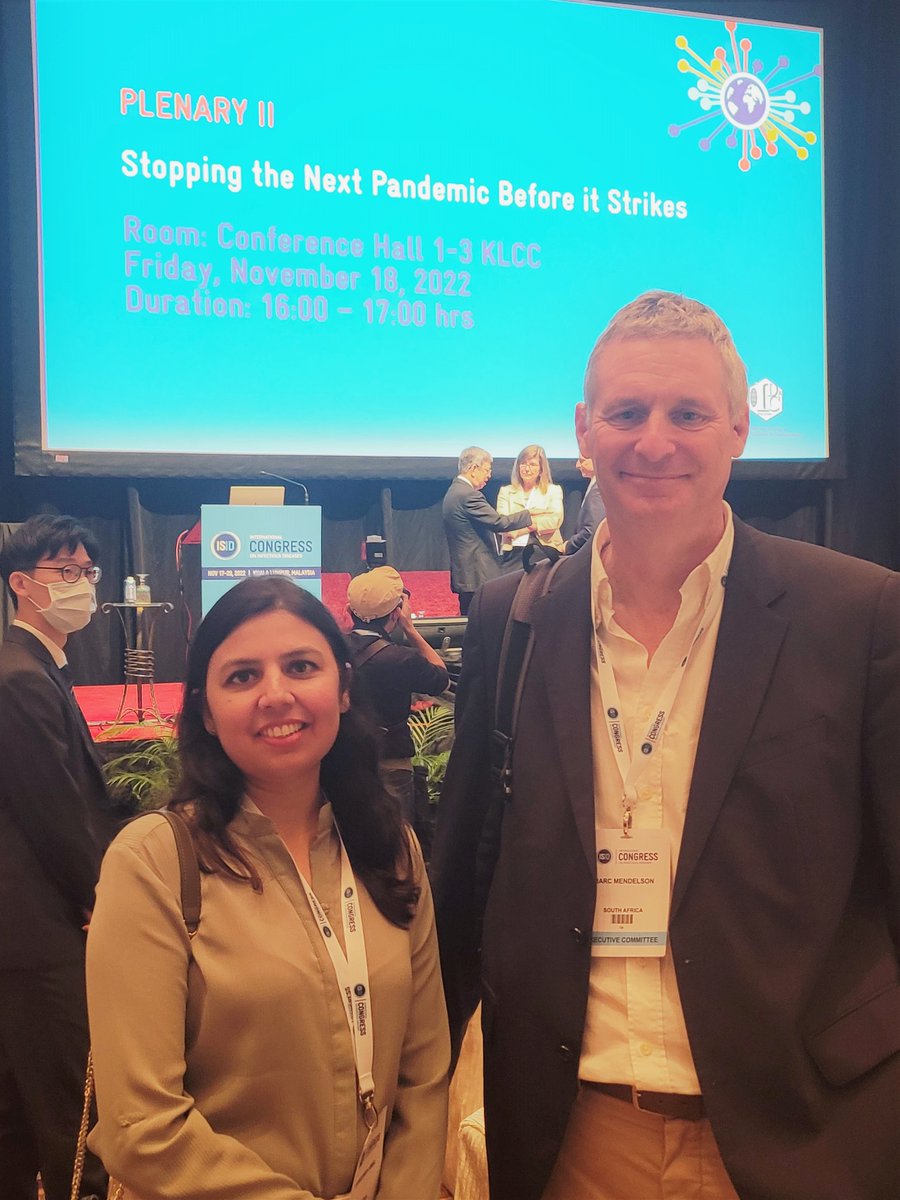 It was great to meet Marc Mendelson at #ISIDCongress2022. Look forward to work together on AMR stewardship and surveillance.

<a href="/SouthAfricanASP/">Marc Mendelson</a> #ISID