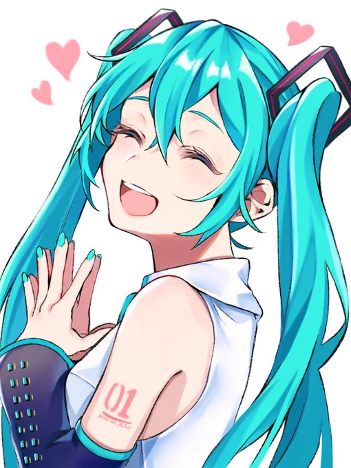 \にぱっー!/  #初音ミク 
