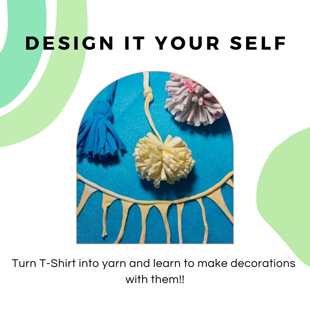market_w3's tweet photo. Design it Yourself will be back at the hub this Saturday. They will be showing you how to create yarn with old t-shirt material and how to turn that yarn into decorative pom poms.. #actonw3 #reducewaste #actonmarketw3 #recycle #reduceandreuses #shoplocal #Reduce #lotteryfunded https://t.co/LyM5BweAwz