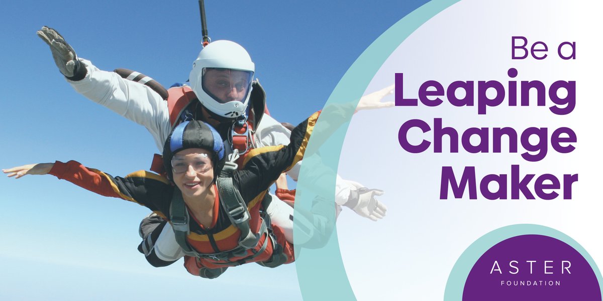 Take a leap from 10,000ft and you’ll be doing something life-changing, because every penny you raise will enable the better lives of 40,000 people #AsterFoundation #Skydive #GivingTuesday

Sunday 26 March 23 is the date to take the leap 🪂 

Find out more ow.ly/rOkk50LLS2w