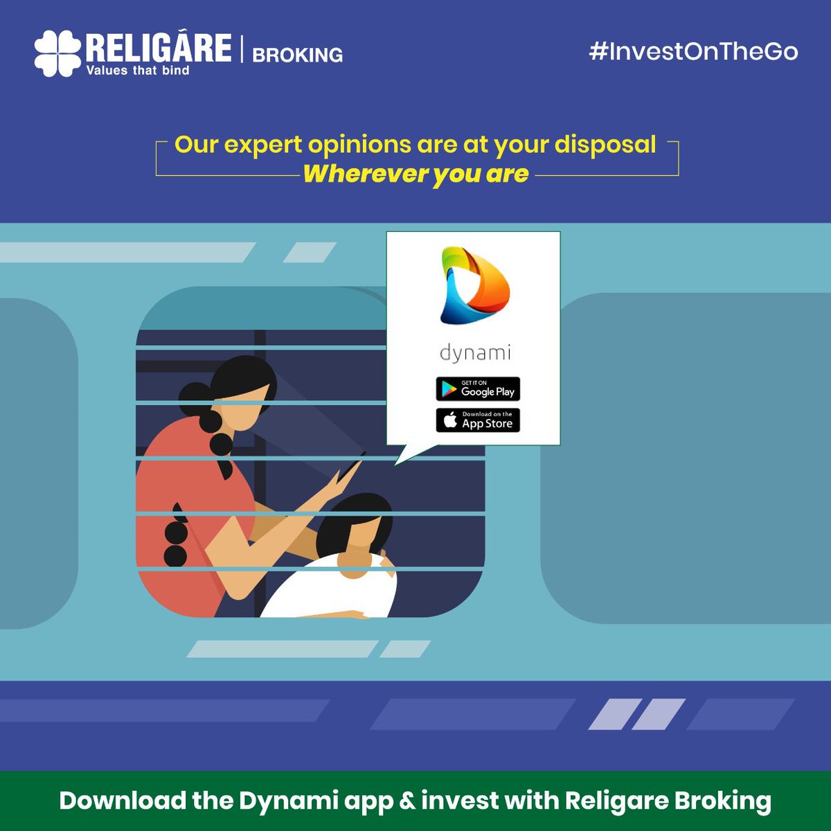 religareonline's tweet photo. No more taking appointments to meet experts. Anywhere you are or wherever you go, we are here to help you make smart investment decisions. 

Download the Dynami app now!

https://t.co/0h8jR0M7fD

#InvestOnTheGo #Dynami #Trading #Stocks #Investment #ReligareBroking https://t.co/FoDcGXP7Z4