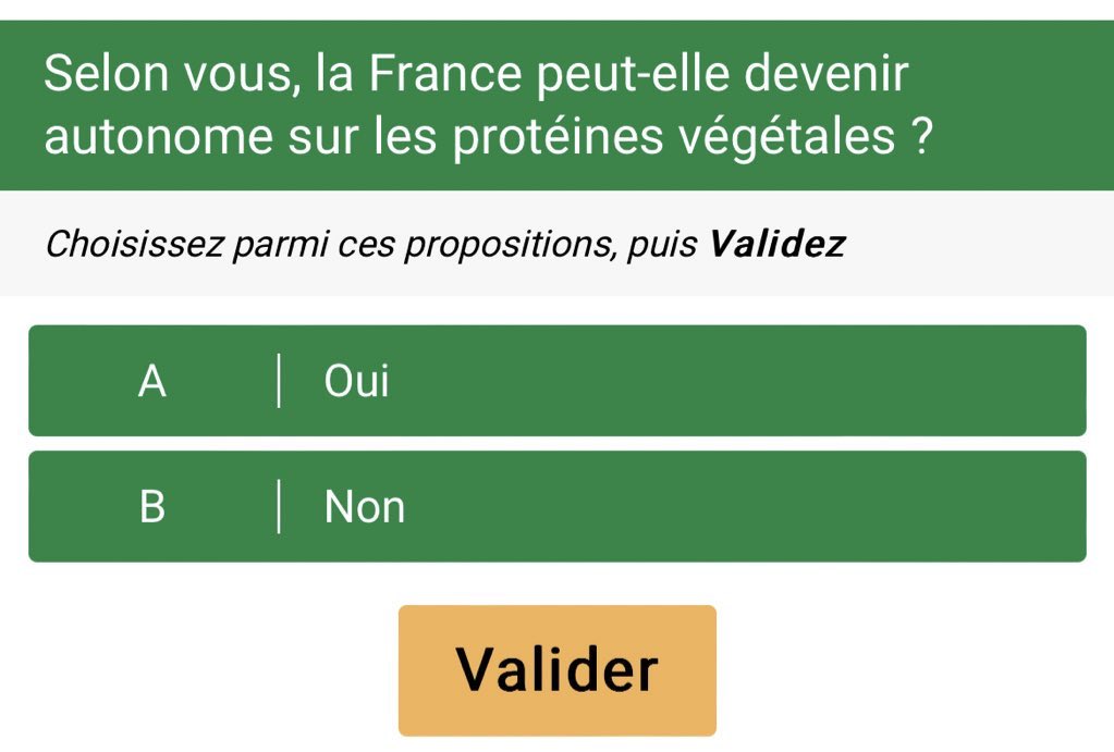 mathys_brt's tweet photo. 📱C'est une journée interactive avec le public du #OAF2022 grâce à l'outil #bewi by @HappyZoneEvent 

Il suffit de « lancer » des lentilles pour découvrir la part de légumineuse dans l'assolement en France 🇫🇷 et partager notre avis sur les différents sujets ❓ https://t.co/MrHjdSXmtr