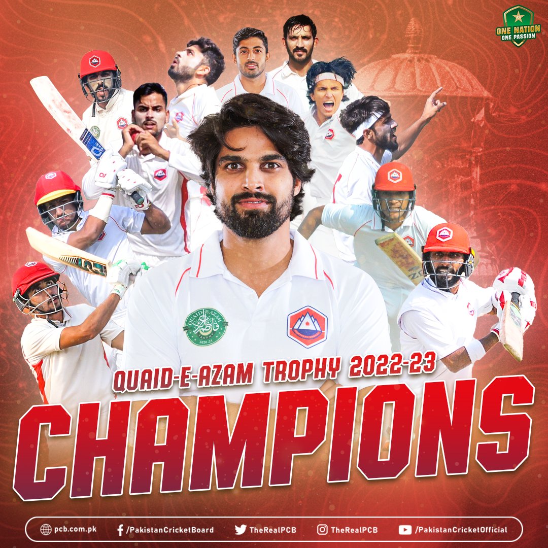 🏆 𝐂𝐇𝐀𝐌𝐏𝐈𝐎𝐍𝐒 🏆

Northern clinch the Quaid-e-Azam Trophy title for the first time! 🙌

#QeAT | #NORvSINDH