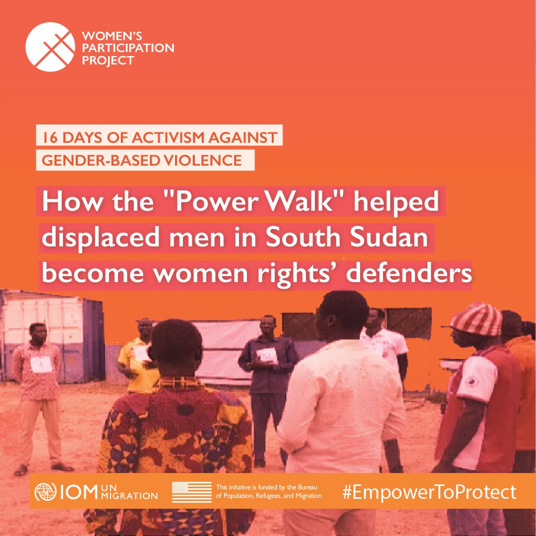 Hakim believes that the Power Walk has changed how he looks at the power imbalance and gender bias deeply rooted in his society. Read more about how Hakim decided to become a women's rights defender: bit.ly/3VwjahL #EmpowerToProtect #16Days