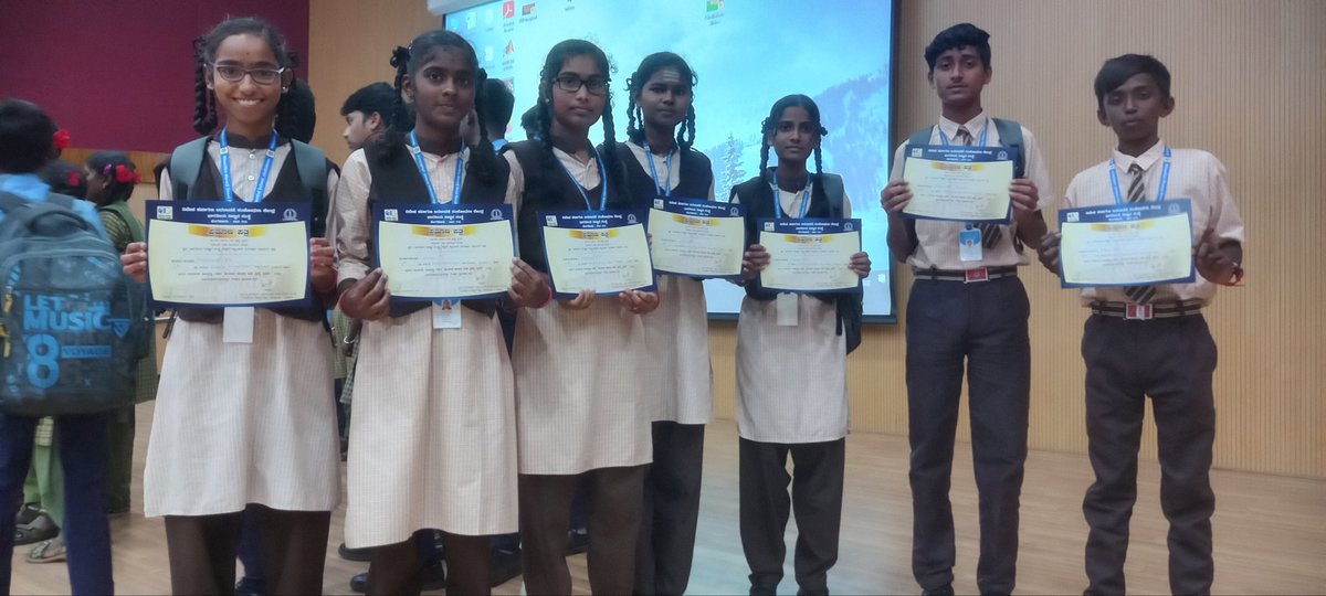 Today our MMDRS CHALLAKERE students participated quiz program on Environment and Climate change conducted in IISC kudapur campus  challakere