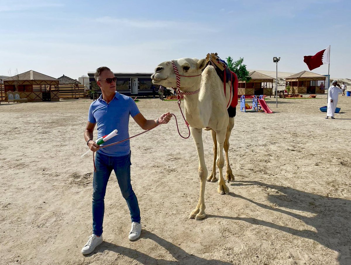 Exciting developments here at #Qatar2022  #FIFAWorldCup where <a href="/5_News/">Channel 5 News</a> has enlisted the services of Colin The Camel to predict the outcome of tonight’s big #ENGvWAL match. Will Colin pick <a href="/England/">England</a> or <a href="/Cymru/">Wales 🏴󠁧󠁢󠁷󠁬󠁳󠁿</a>? 
Find out at 5pm.
