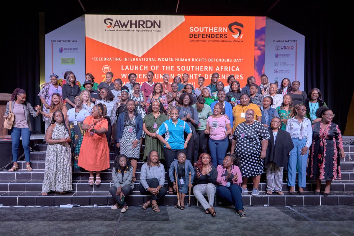 SAHRDNetwork's tweet photo. #2022SouthernDefendersSummit|
In commemoration of International Women's HRDs Day, we have now officially launched the Southern Africa Women HRDs Network @SAWHRDN. A network that provides tailor-made support to WHRDs under threat.
#StandWitHer❤️❤️❤️
#TogetherWeDefend https://t.co/tQ7IpE92Oi