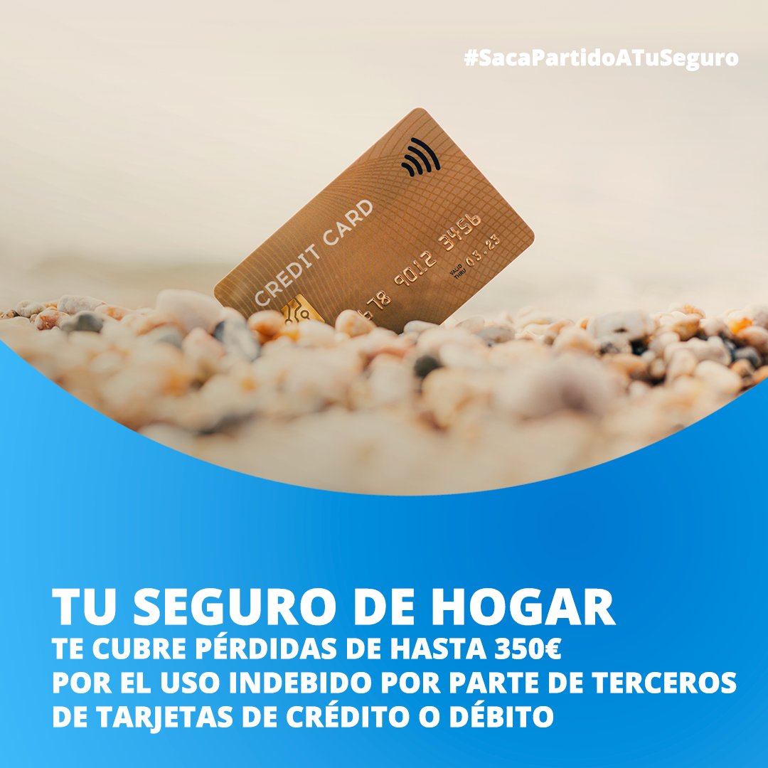 santalucia_seg's tweet photo. ¿Sabrías qué hacer si te roban las tarjetas de crédito? Lo primero avisar a la policía, después... no preocuparse porque tu seguro de hogar te cubre hasta 350€. 💙 #SacaPartidoATuSeguro https://t.co/MQ0hZFDY84