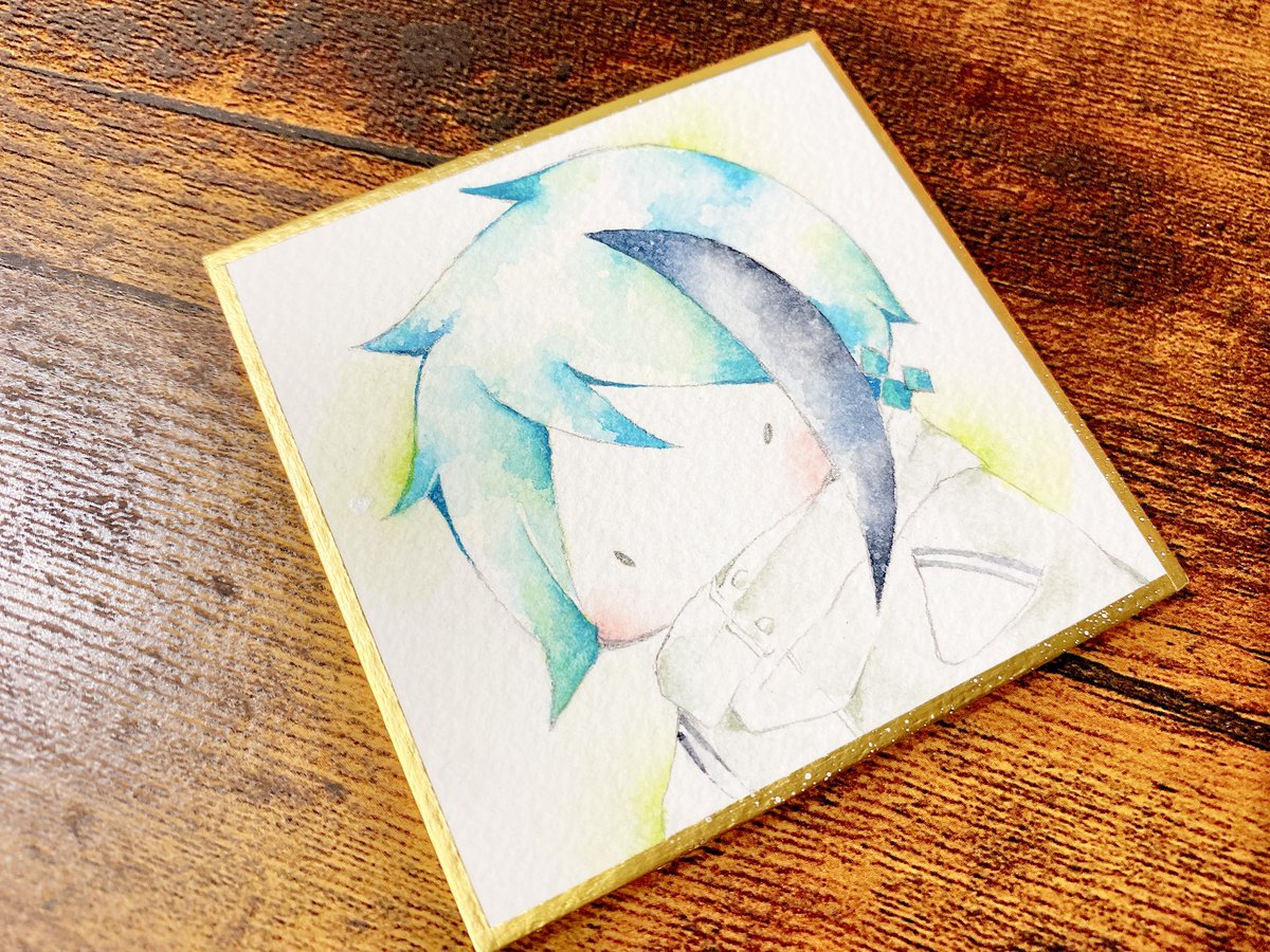 「色紙出来ましたジェイド 」|晴/作業中のイラスト