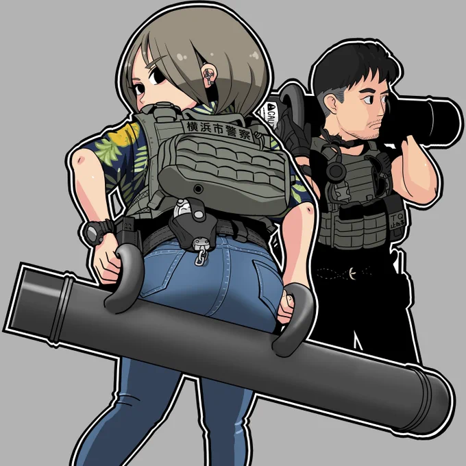 小梅さんとくまぼんさんのファンアートを描きました#ハマポリ #JPNLEM 
