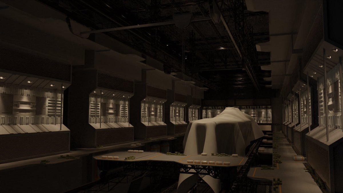 Space Drydock or what you wanna call it- made it for a challenge but sadly I didnt win- anyways, here you go, had a lot of fun with this #blender #b3d  #maya #space #spaceport #port #dystopian #hangar #dock