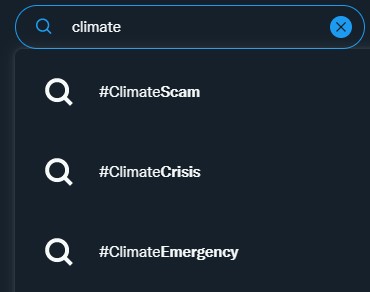 adamvaughan_uk's tweet photo. What's going on with all the climate denial on Twitter, @elonmusk?

When I type climate, #climatescam is the 1st term that comes up

It returns a long stream of posts making nonsense claims about @IPCC_CH science.

Anyone else noticed uptick in climate scepticism on the platform? https://t.co/l198OHC6jy