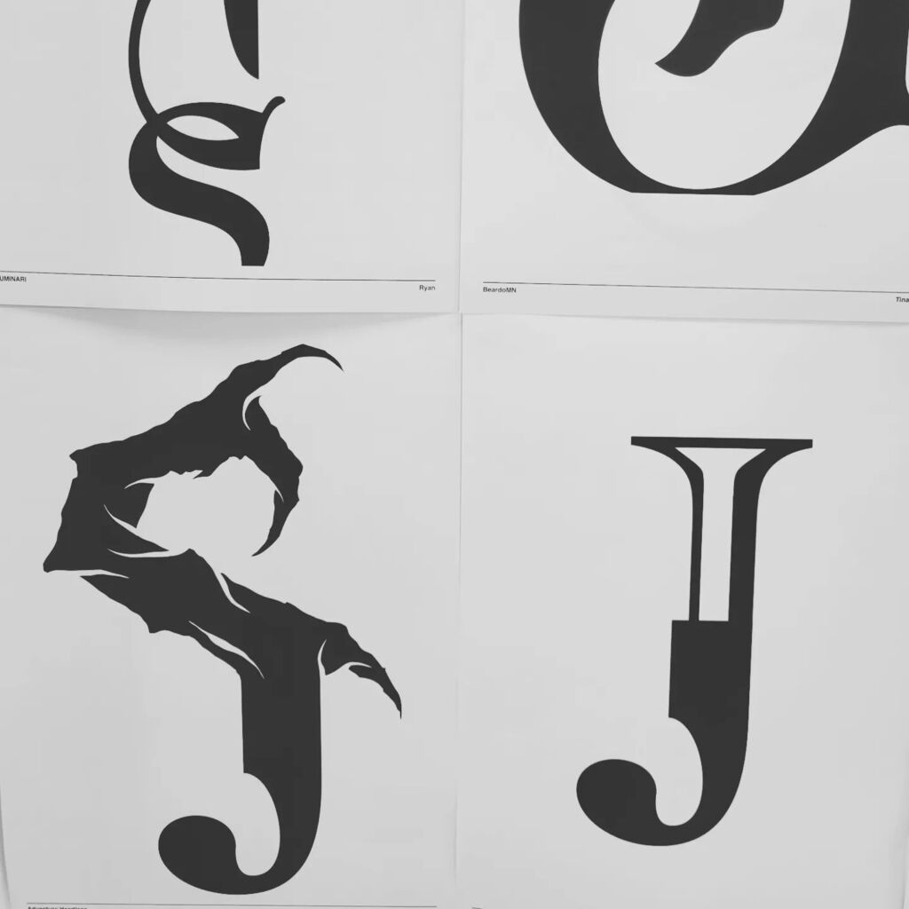 Experimenting with type, working in small teams, exchanging ideas,, displaying their works. Our Yr1 students demonstrate a formidable set of skillls. Well done! instagr.am/p/Cliiik9r3xk/