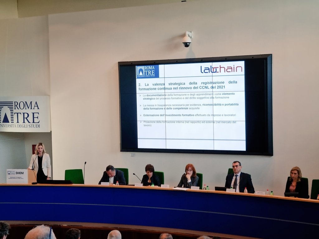 Federmeccanica's tweet photo. #MetApprendo | Il valore sociale e la portata strategica della tecnologia #blockchain alla base del “Dossier digitale del lavoratore”, contenuto nel
#CCnl2021 ed elaborato grazie alla partnership con l' @UnivRoma3 e #LabChain .

Interventi di @SilviaCiucciov1 e AlessandroToscano. https://t.co/KZEtzvb4Ys