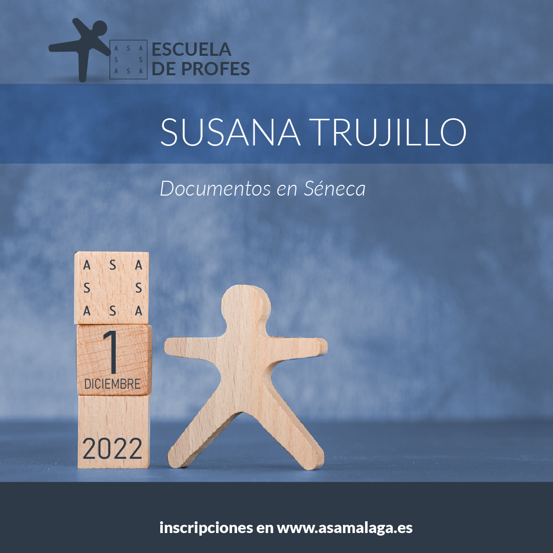 Comenzamos el mes de diciembre con una nueva Escuela de Profes con Susana Trujillo Nos orientará en los trámites de la documentación en Séneca Jueves 1 de diciembre a las 17:00 Todas las personas inscritas en el curso recibirán el enlace por email