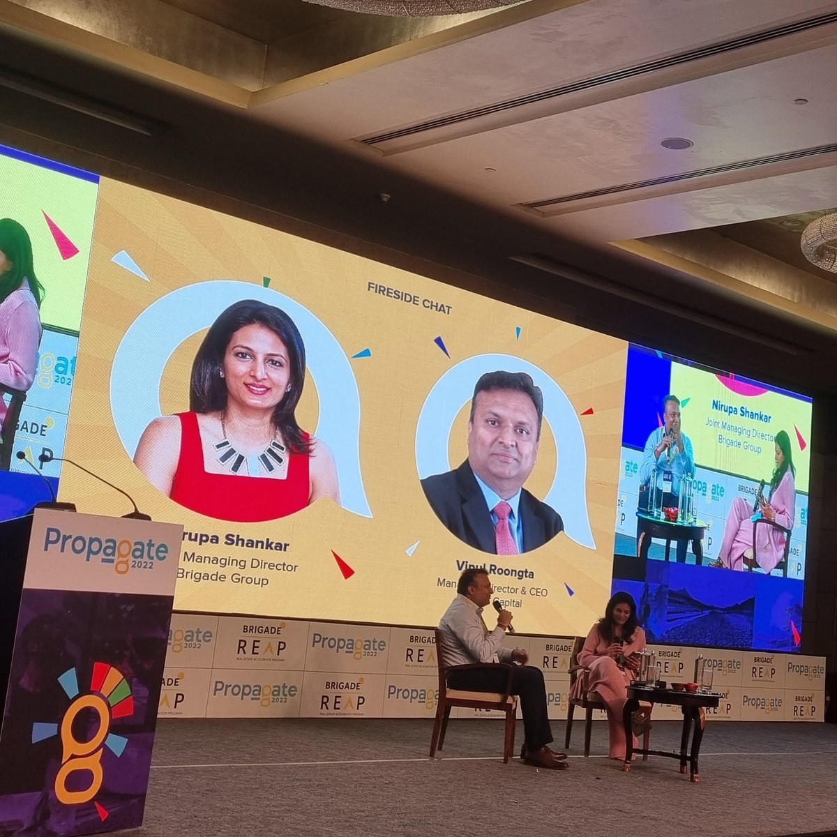 Fireside chat on the Evolution of PropTech between two visionaries in the industry. @vipulroongta <a href="/nirupashankar/">Nirupama</a> 

#propagate2022