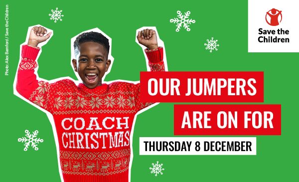 CommunityGrange's tweet photo. This year as a School we are supporting @SavetheChildren and joining in with ‘National Christmas Jumper Day’ 🎄🤶🏻 Please remember to wear your Jumpers on Thursday 8th December and donate £1 through Parentpay for a worthy cause🎅🏼💰 @HOfY_Grange @Grange_Cheshire https://t.co/Rrkaqc06AZ