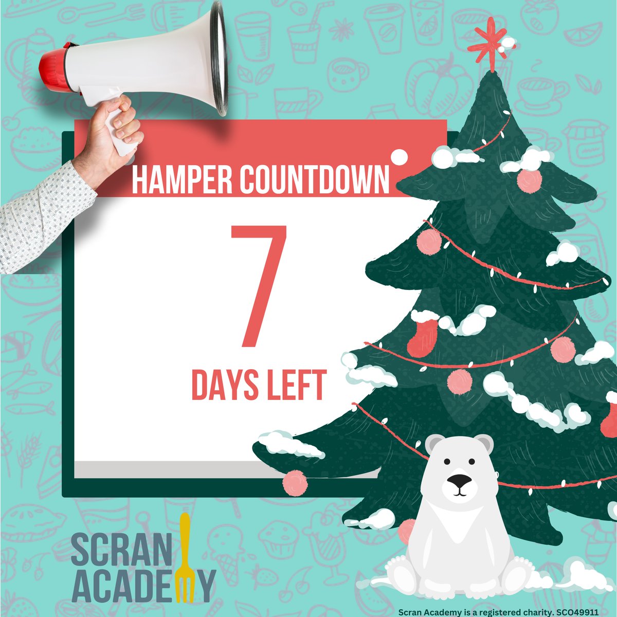 ORDERS CLOSING in 7 days!! Get your order in and help us change lives. Each hamper sale helps us support young people from our most challenged communities to realise their talents and aspirations.🧑‍🎄🫶  scranacademy.com/product-page/c… #SocEntChristmas #Edinburgh #Christmasgifts