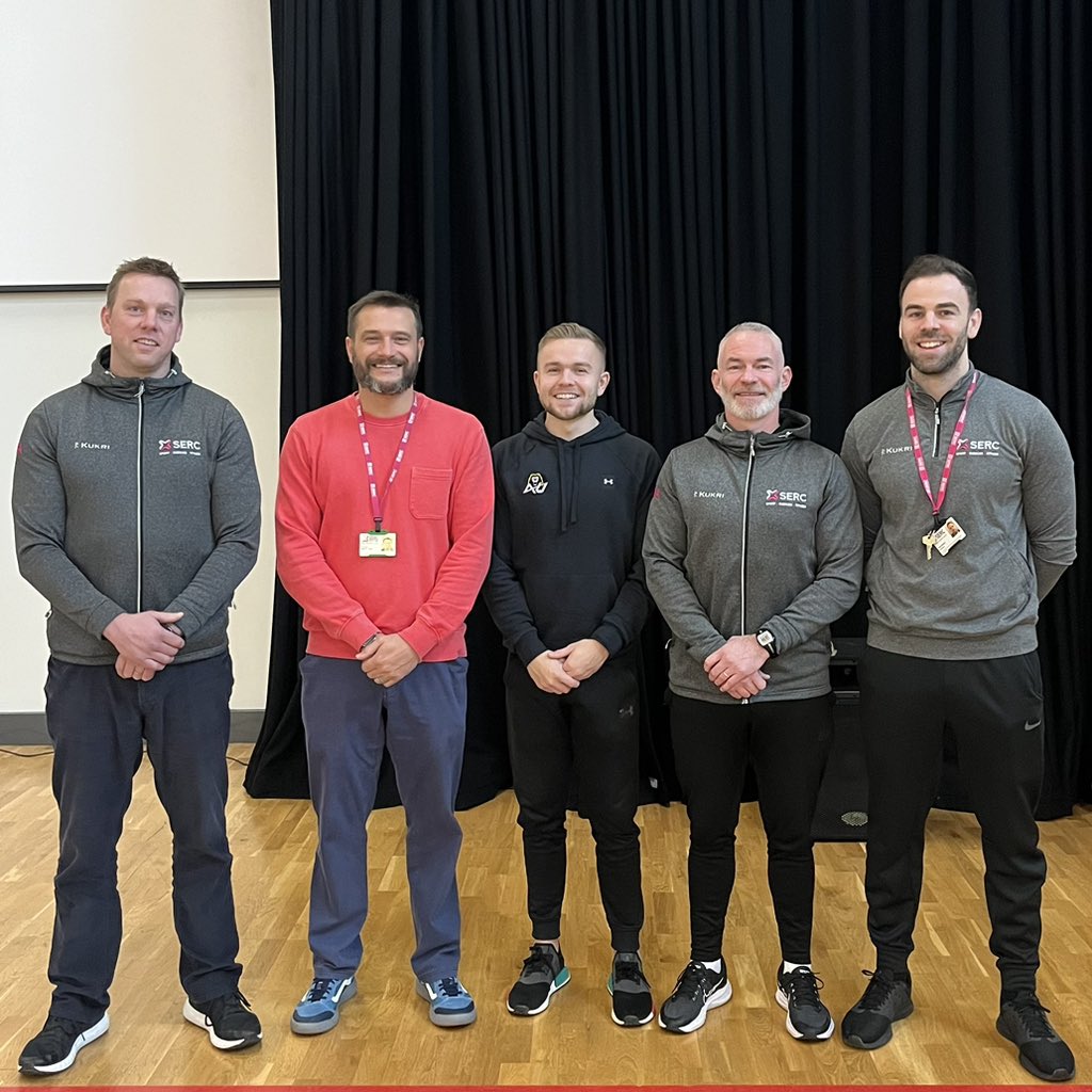 SERCSport's tweet photo. A massive thank you to @Jonny_pierce96 and his team for speaking to our Level 2 &amp; Level 3 students this morning!👏🏼

Jonny delivered his seminar on ‘Systemising High Performance’, relating it back to his time at SERC Sport, and his journey with fitness. 

#sport #performance https://t.co/SmGFWHuLkr