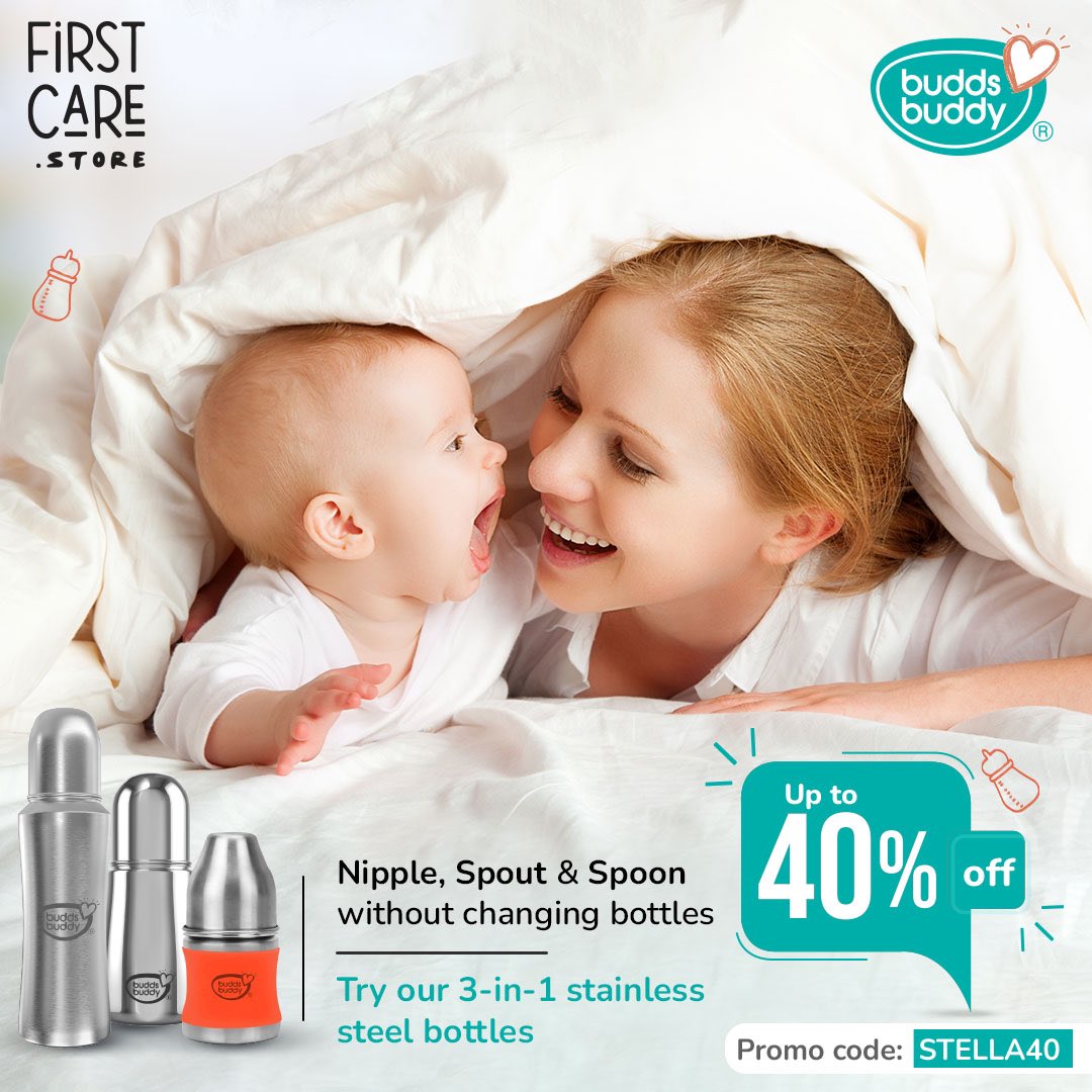 BuddsBuddy's tweet image. Meet your baby’s different feeding needs without any hassle. Our SS WN 3-in-1 Feeding Bottle is made from high-quality, durable 304-grade stainless steel. Now get this safe, hygienic and multi-feature bottle at up to 40% off. Hurry! 

#BuddsBuddy #babycareproducts #babysipper