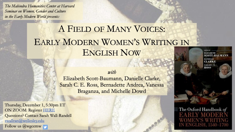 Early Modern Women - Center for the Humanities