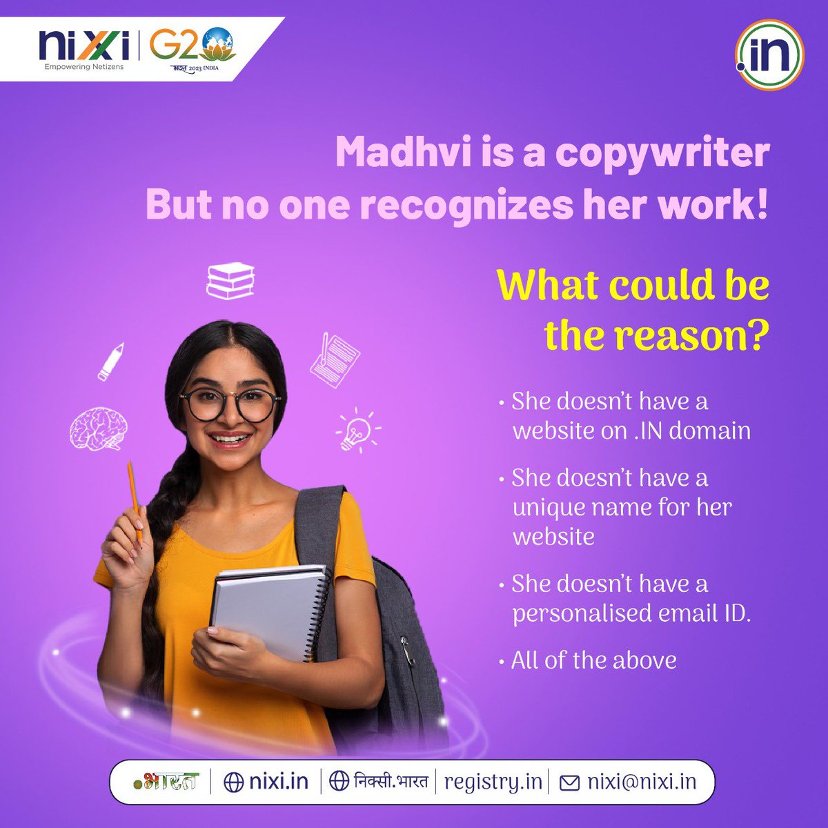 inregistry's tweet photo. Let’s see if you pass this test!  #NIXI #dotINDomain #India #dotIN https://t.co/8wCVZqfn5R