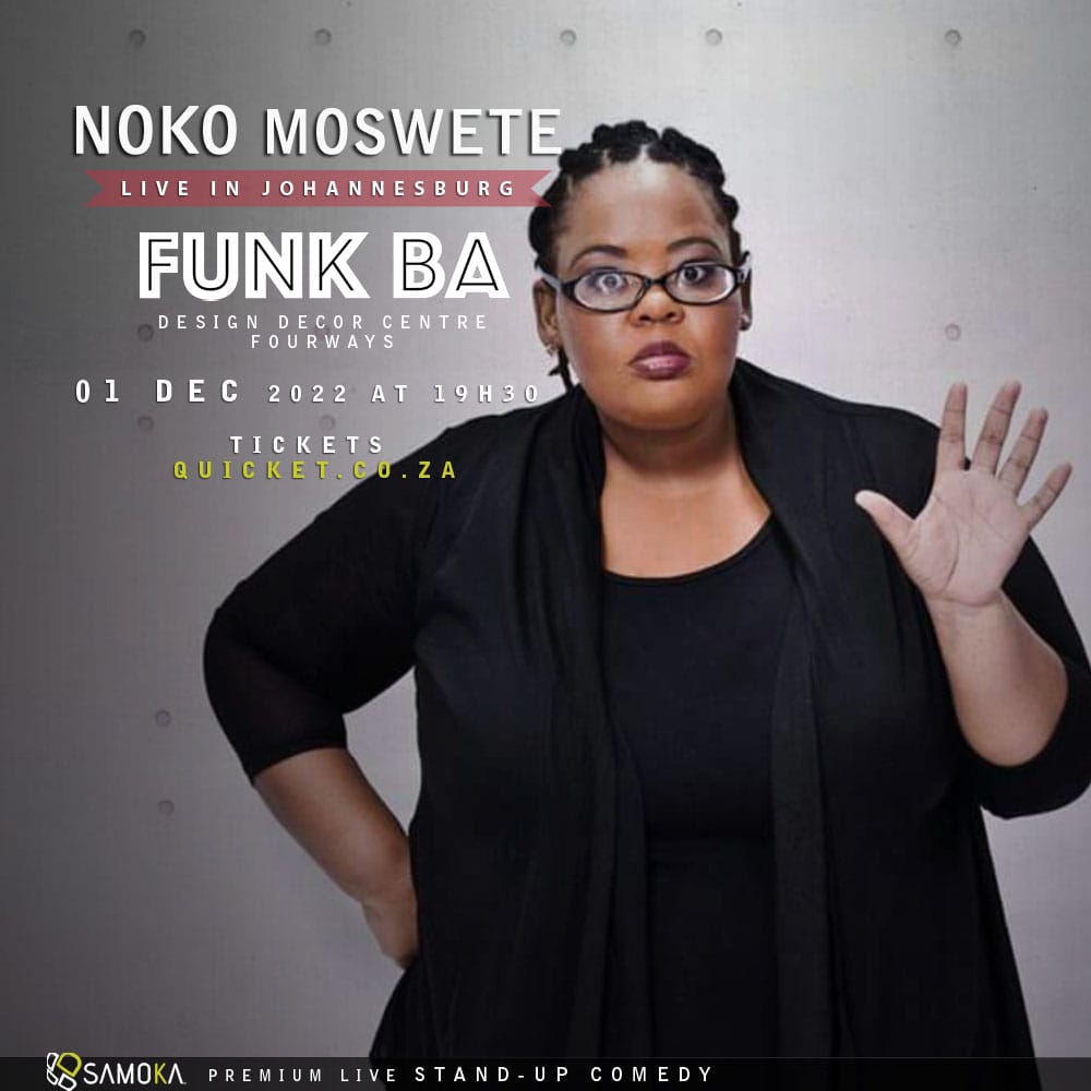 Please join me and my band on Thursday 1 December <a href="/funkba_/">FUNK BA</a>  for an awesome night of comedy infused with music. Get your tickets 
qkt.io/nokolive01dec