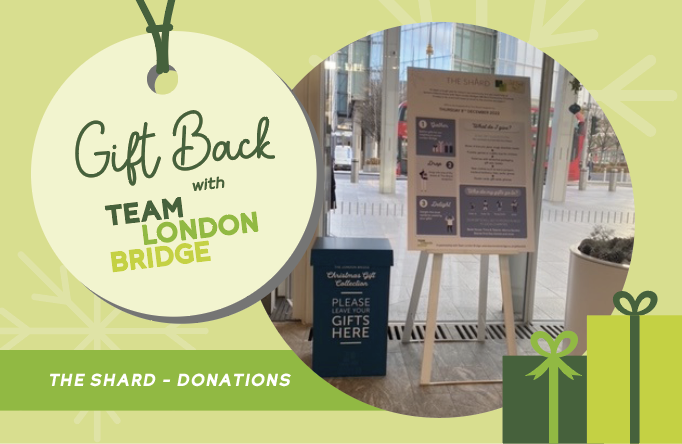 TeamLondonBdg's tweet photo. 🎅🎁📢 Do you work at The Shard? We've partnered with @TheShardLondon to collect presents to #GiftBack to local charities. Drop your donations off at the collection points next to reception by December 8th 👇 https://t.co/GuEEwAfzy2